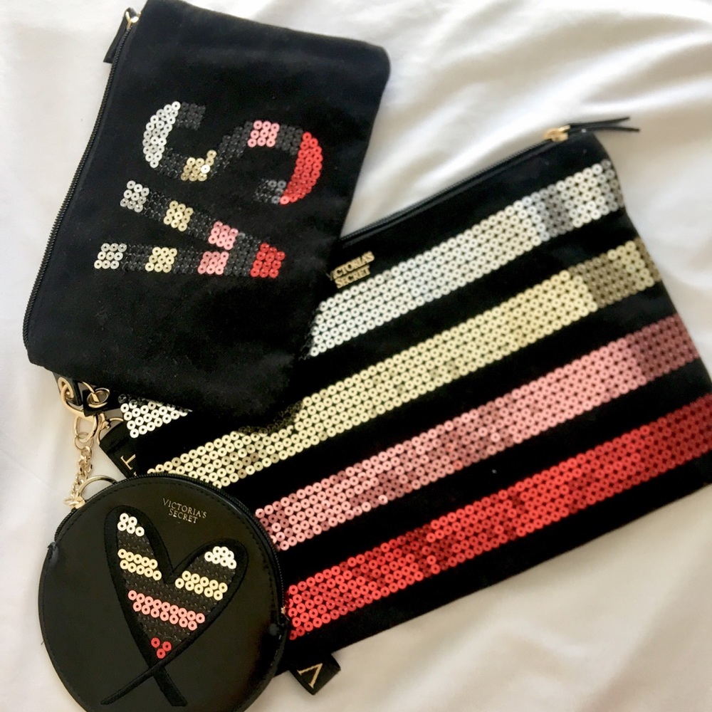 VICTORIA SECRET travel pouch trio set